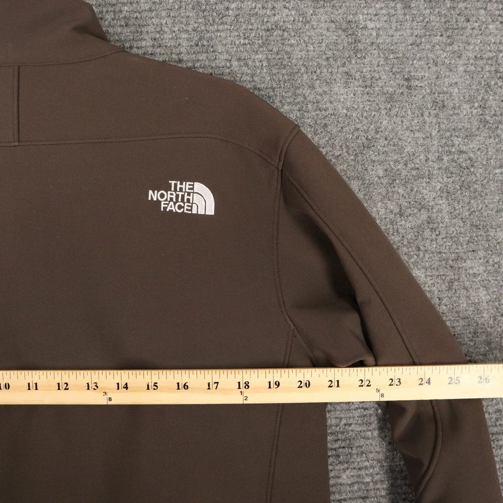 The North Face Apex Softshell Jacket Mens M Brown Full Zip Windproof Outdoor
